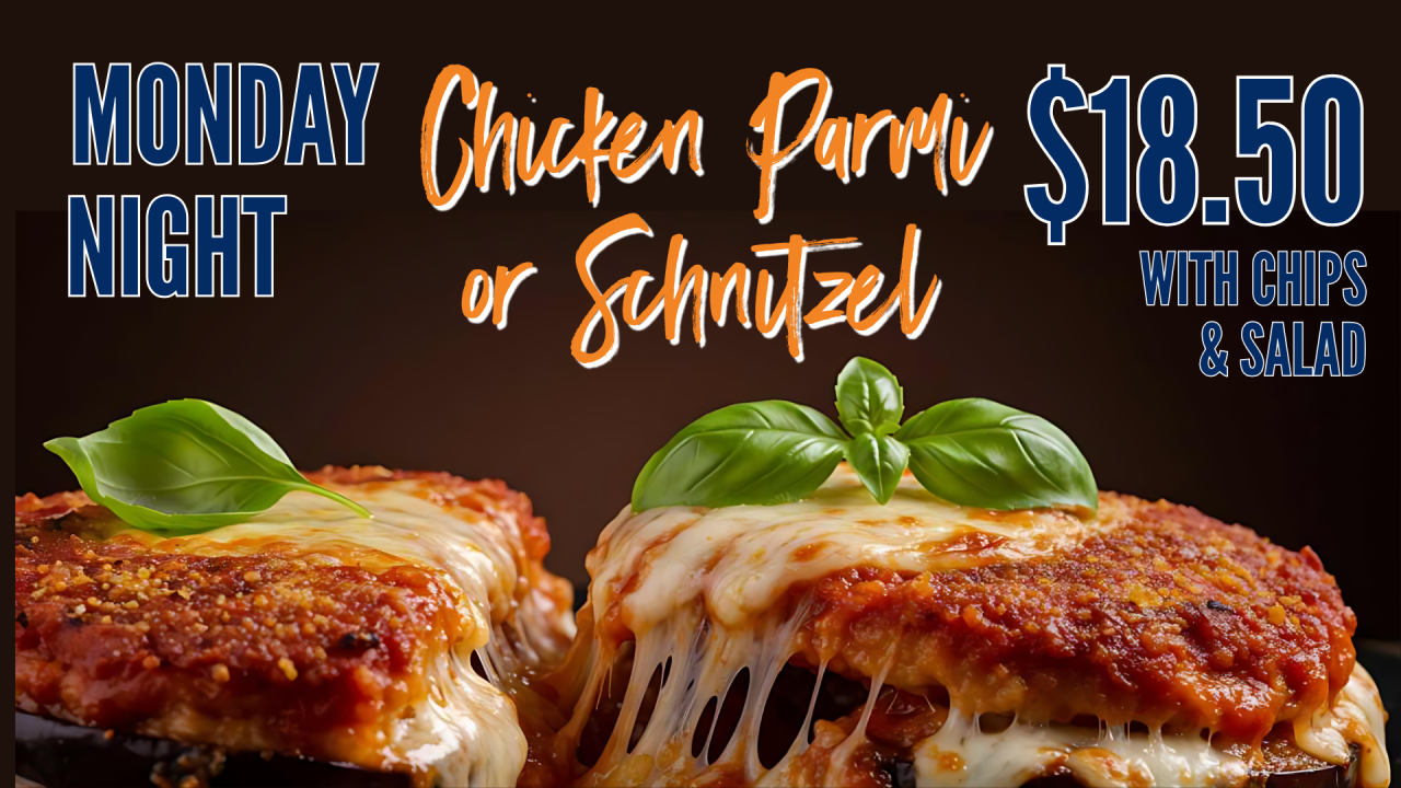 Chicken Parmi Or Schnitzel $18.50